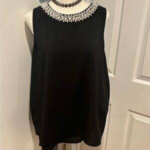 Women’s Calvin Klein pearl collar sleeveless top